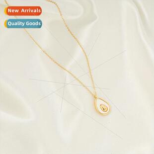 avocado tanium steel New shell ins necklace collarbone niche