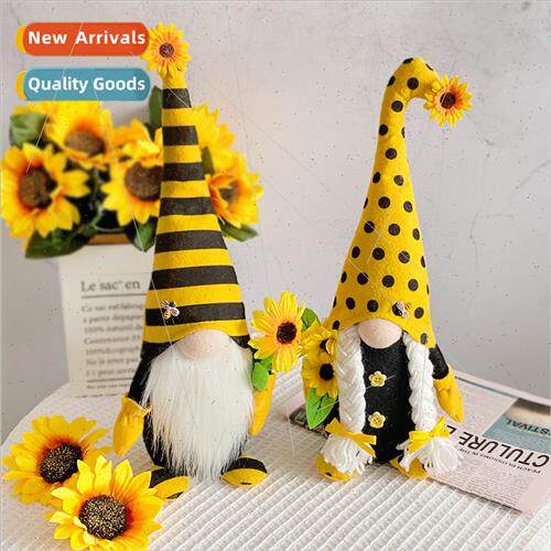 Bee Festival Long Hat Faceless Doll Gnome Cute Bee Sunflower