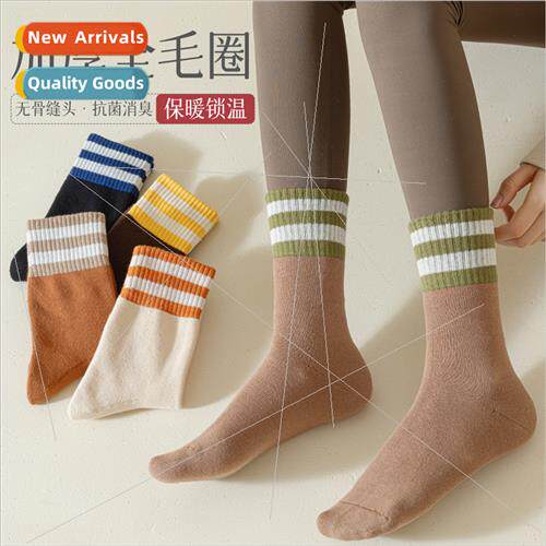 Winter thickened terry socks padded women retro casual mid-c