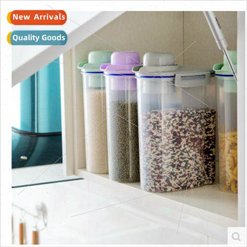 Kchen Plastic Sealed Jars Grain Storage Organizer Food Tea S