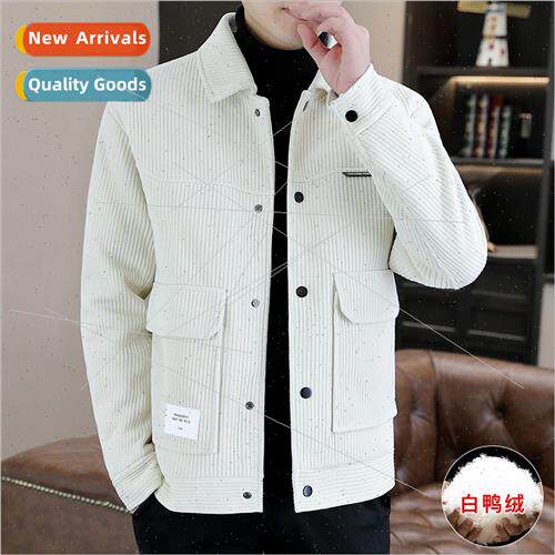 Autumn winter new tweed jacket men 2023 nd casual short jack