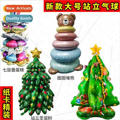 Christmas e aluminium film balloon splicing cartoon column b