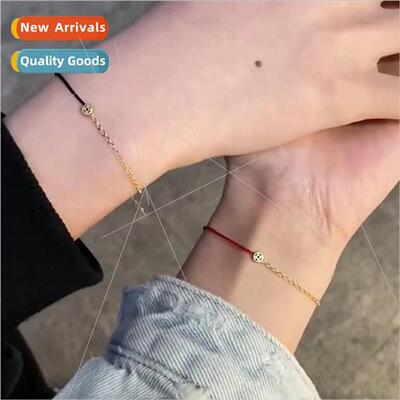 Copper plated sgold coin bracelet red couple bracelet girlfr