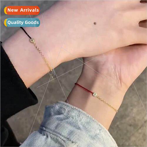 Copper plated sgold coin bracelet red couple bracelet girlfr