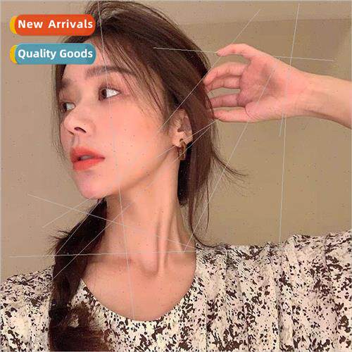 Amber tea earrings female 2022 new tide fall winter earrings