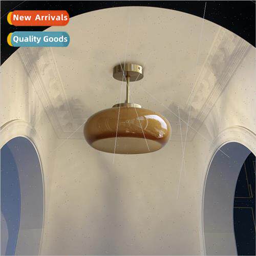 Vintage brass glass ceiling light chandelier entry bathroom