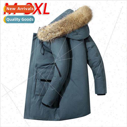 2023 winter new down jacket men fashion thickened long large