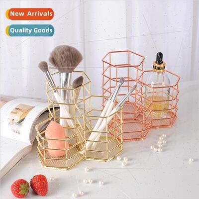 Scandinavian desktop iron pen holder colorful electroplated