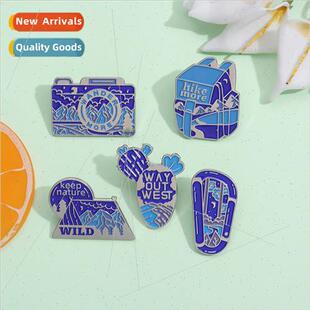 Europe Uned States blue purple series set alloy brooches cre