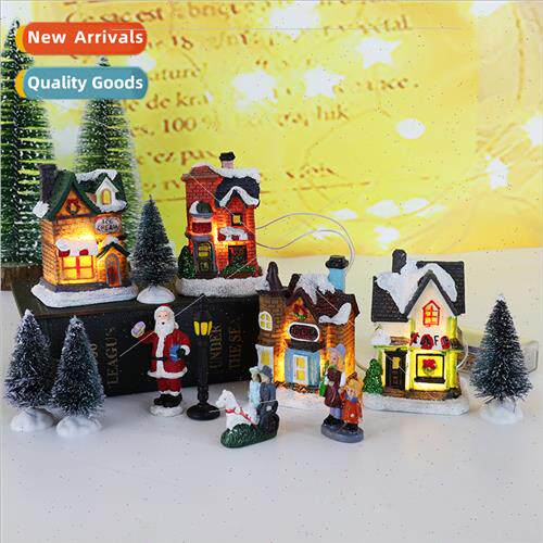 New Christmas decorations resin small house micro landscape