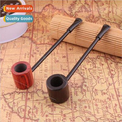 Solid Wood Reading Popeye Pipe Palm Handle Waxed  Pipe