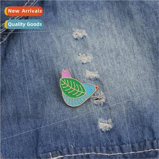 peace cute lapel brooch dove blue green animal cartoon New