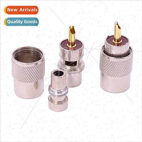 Coaxial RF connector PL259 UHF male RG58/RG8 dual-purpose th