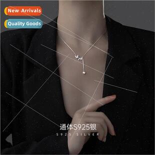 Necklace Women Pearls lver Faux Butterfly che S925 Summer
