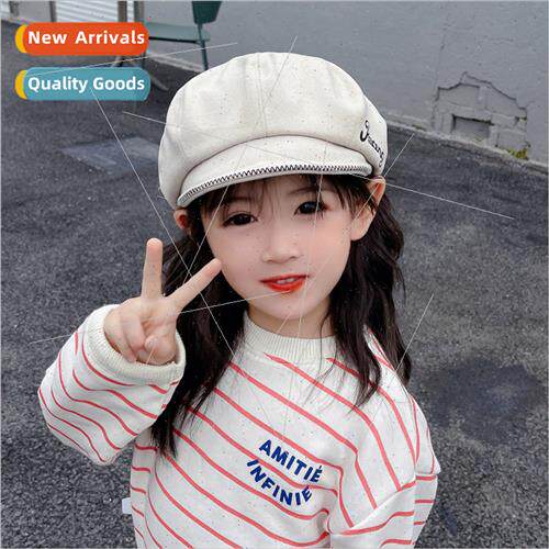 Korean  new fall winter children hats girls fashion embroide