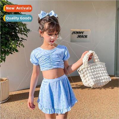 Childrens swimsus girls 2023 summer new spl bodysu dress - f