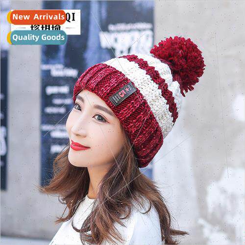winter hat women fashion colorful wool cap autumn winter pad