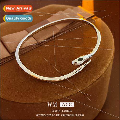 Europe mple Diamonds Snake Open Bangle Metal Bracelet Fashio