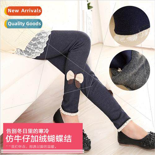 20 fall winter new children pants girls imation denim pants