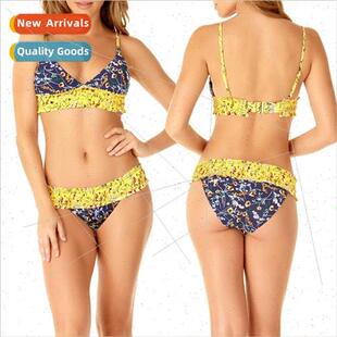 Sexy Spl Ruched Bikini Europe Wrap Swimsu