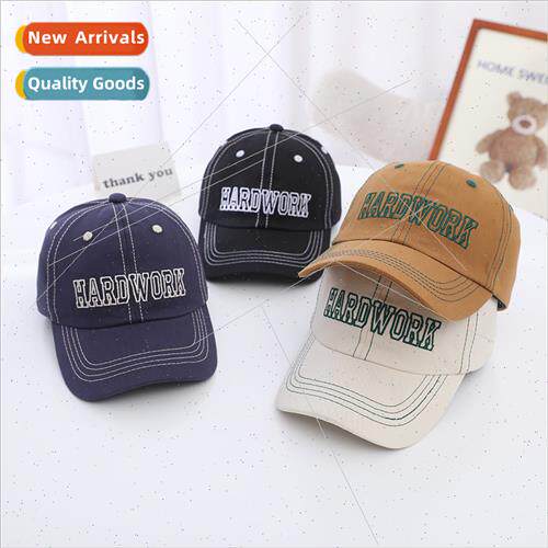 Children duck tongue cap 2022 spring fall new letters baby h