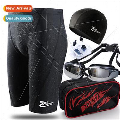 Swimming trunks mens five points quick-drying waterproof swi