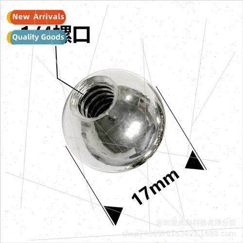 1.74cm threaded steel ball head cell phone clip 17.4mm round