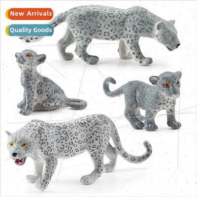 animal model jungle wild leopard family sandbox static snow