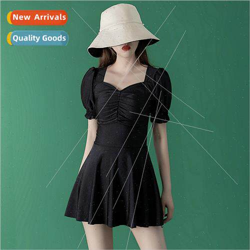 2024 new swimsu female one-piece belly-shading thin skirt ty