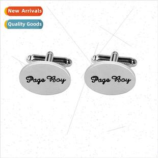 letters Page wedding alloy cufflink holiday new men Zinc boy
