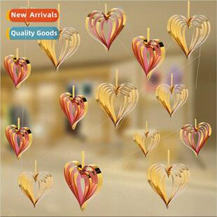 dimensional three heart shaped four Love set charm