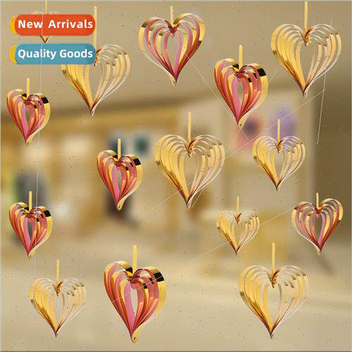 Love charm three-dimensional heart-shaped charm set four set