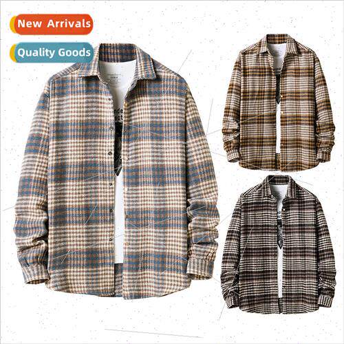 New hanging shot American facecloth plaid shirt men jacket s