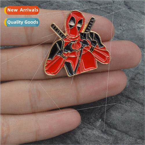 New Deadpool than heart shape cute cartoon brooch alloy oil