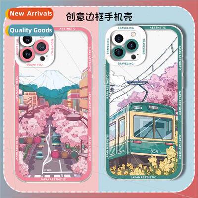Japan illustration cherry blossom phone case iphone14 transp