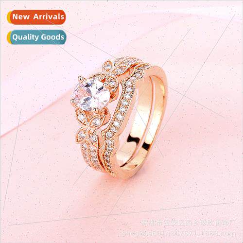 Micro Set Ring Set Zirconia Proposal Ring Women Europe Fashi