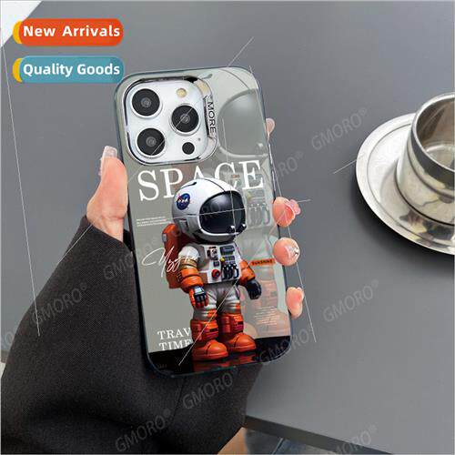 astronaut color silver case apple 15 case 14pro double layer
