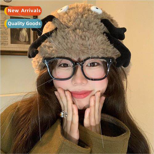 Japan cartoon quirky plush cap female fall winter Meilad cut