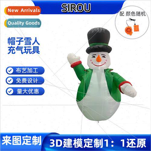 Christmas open clothing snowman inflatable costumes stage pe