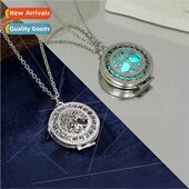 round openable vintage jewelry pend life diy Europe hollow