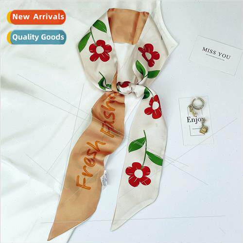 New ribbon silk scarf simulation silk scarf hair bfemale ~ s
