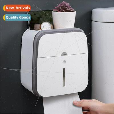 Toilet bathroom tissue box shelf home wall mounted storage a