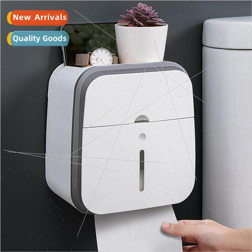 Toilet bathroom tissue box shelf home wall mounted storage a
