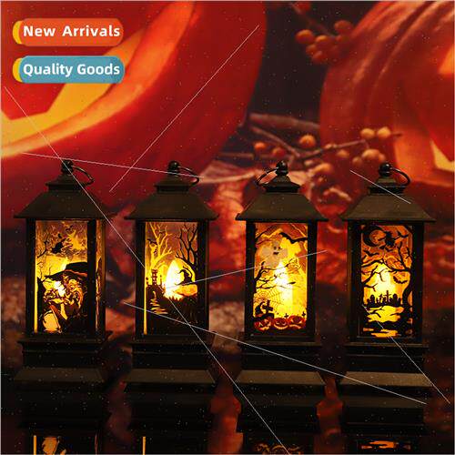 Halloween small wind lamp flame lamp oil lamp candle lamp bl