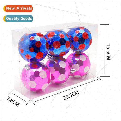 Christmas Balls Set 8cm6PCS Shaped Sequins Glossy Plastic Ba