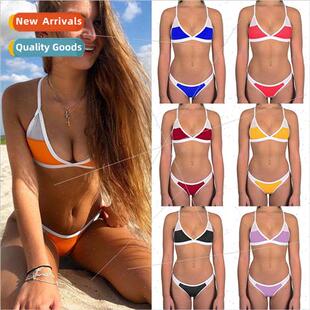 splicing Europe new Bikini separates mesh sexy ladies swimsu