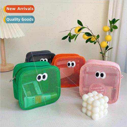 New three-dimensional large-capacy mesh mesh makeup wash bag