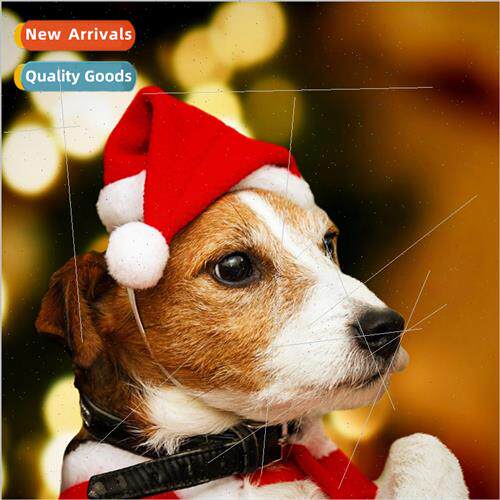 New Christmas decoration supplies pet Christmas hat dog smal