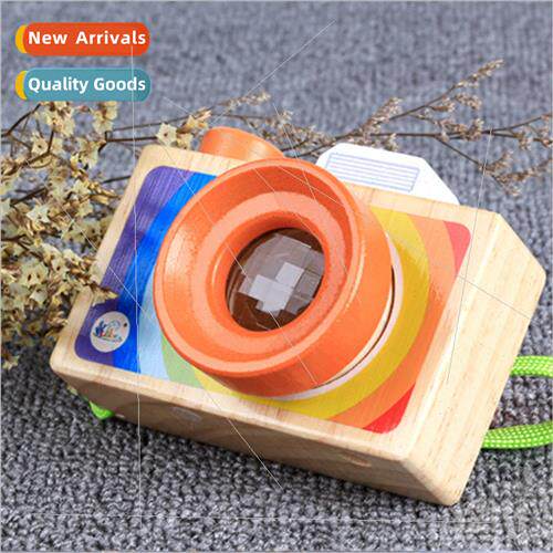 Fashion children wooden cube camera toys children toys creat