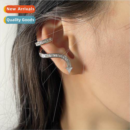 Full zirconium ultra-flash snake earrings tide cool hundred